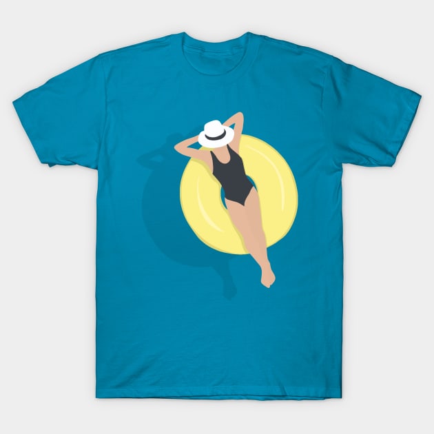 Lady in the pool T-Shirt by valentinahramov